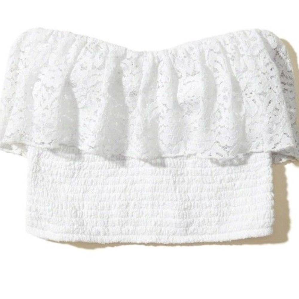Lace tube crop top